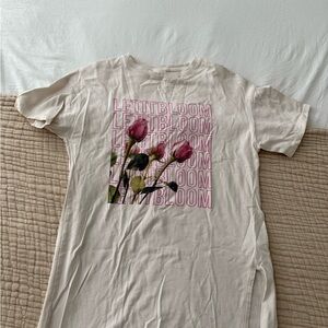 Zara Kids Cream Shirt with Pink Floral Design